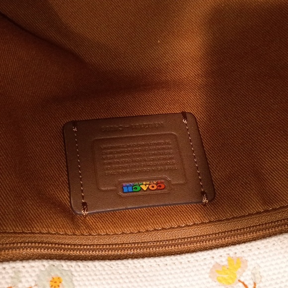 Coach Rainbow Roller Skate Canvas Tote Bag - Picture 10 of 10